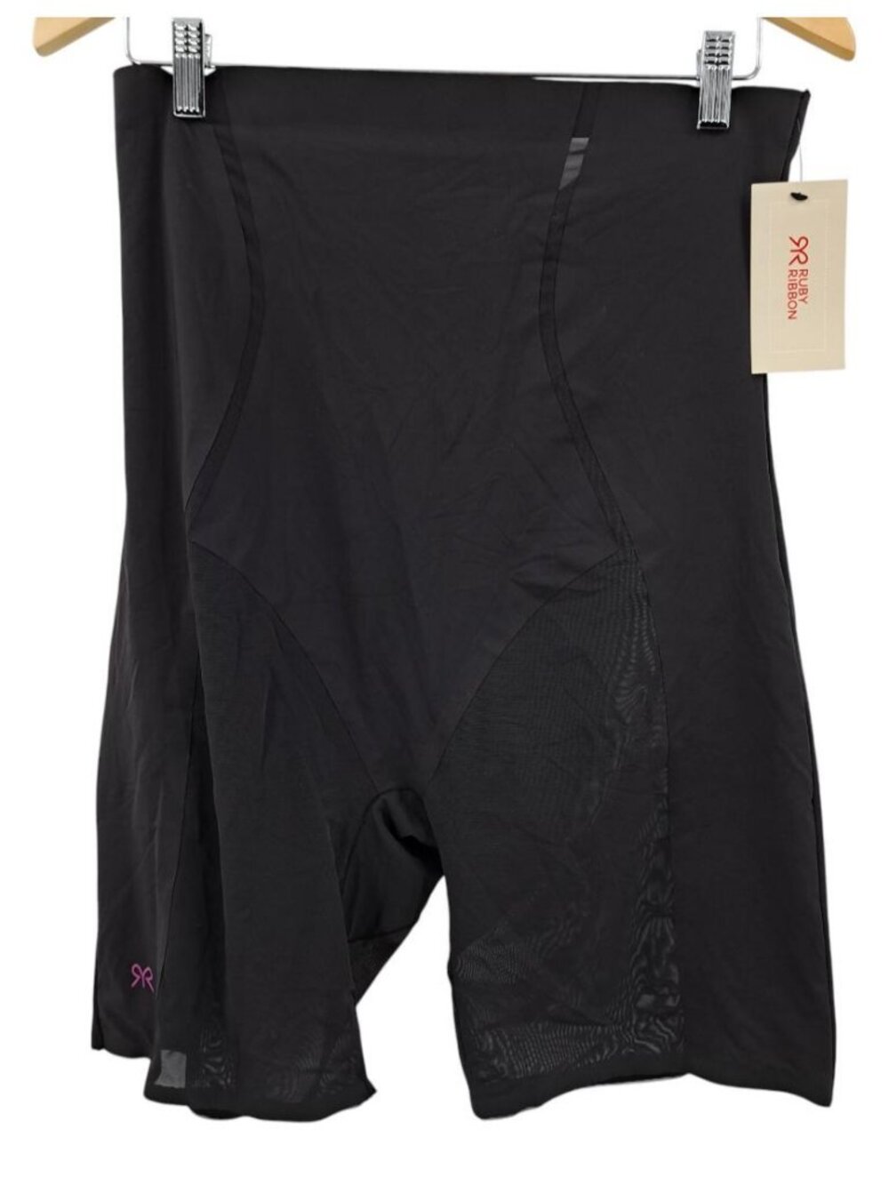 Ruby Ribbon High Waist Lifting Shaping Shorts Size XL Black Shapewear Pull On